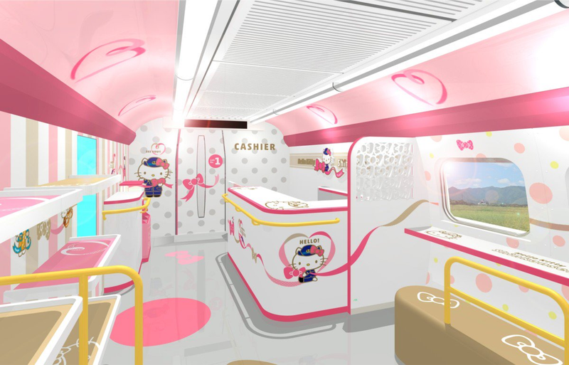 Illustration for article titled A Look Inside The Hello Kitty Bullet TrainÂ